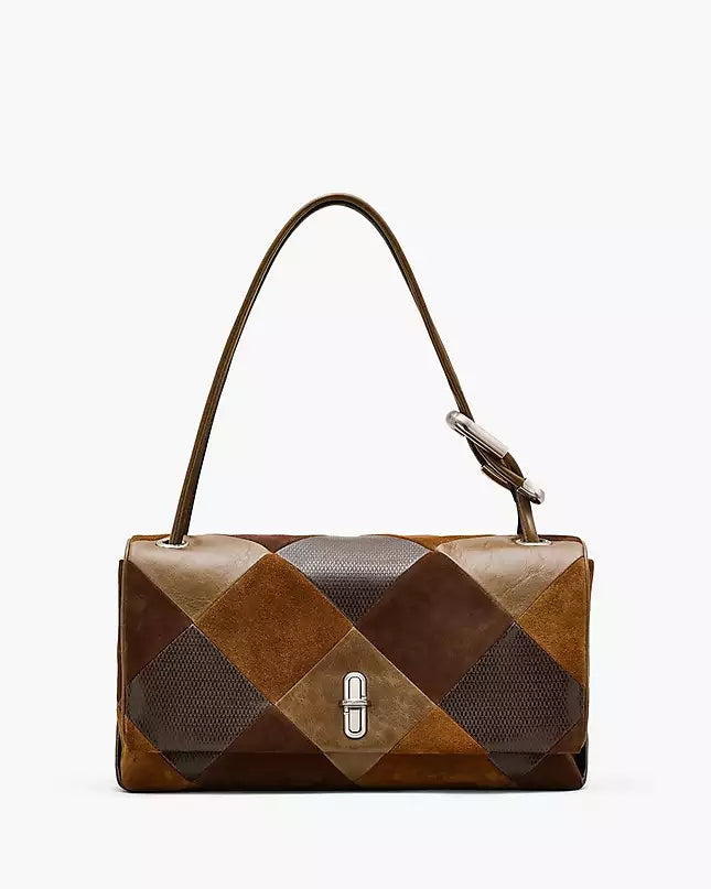 THE SUEDE PATCHWORK LARGE DUAL BAG