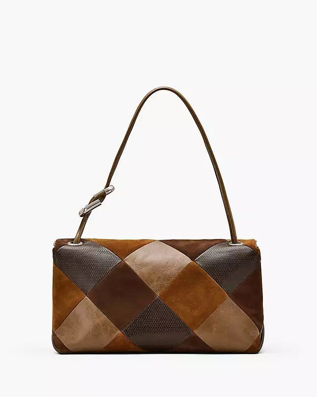 THE SUEDE PATCHWORK LARGE DUAL BAG