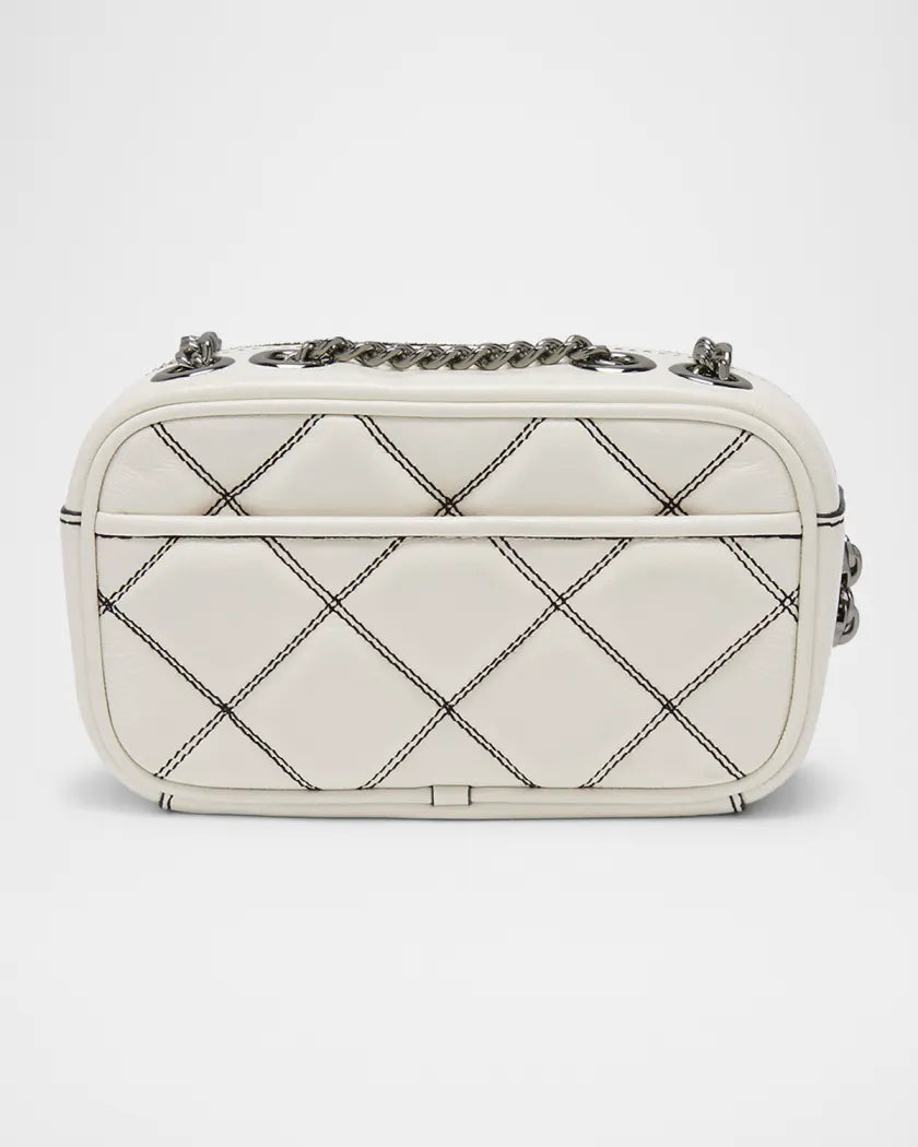 Marc Jacobs
The Snapshot Quilted Leather Crossbody Bag WHITE/BLACK